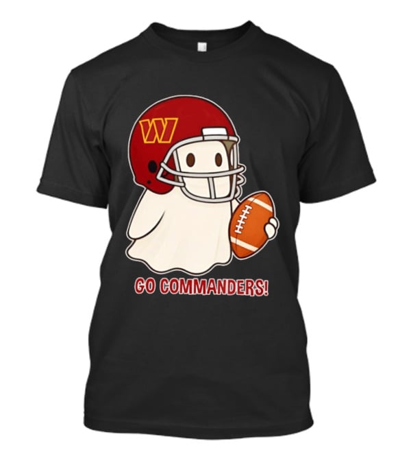 Washington Commanders Halloween Ghost Football Go Commanders 2026 T-Shirt