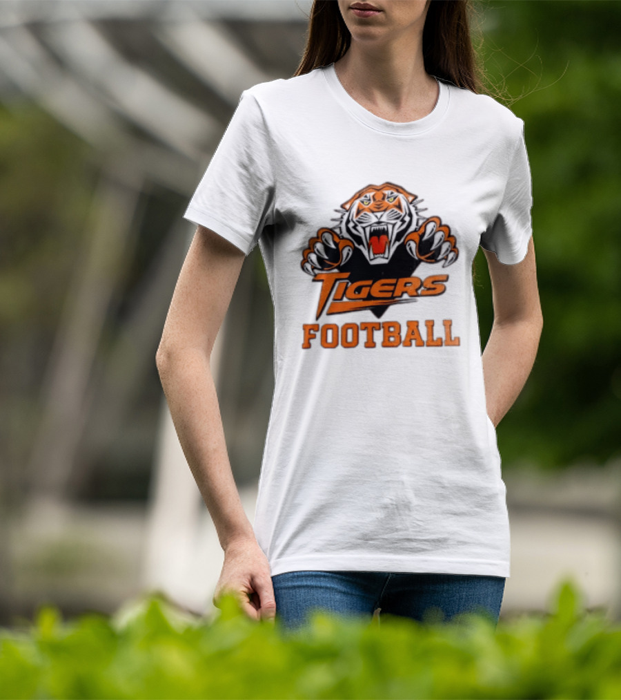 Tigers Football Sports Team Fierce Mascot Claw T-Shirt