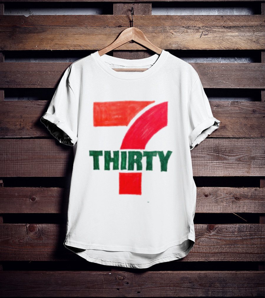 Asspizza Store 7 Thirty Hand Drawn Red Green Number T-Shirt