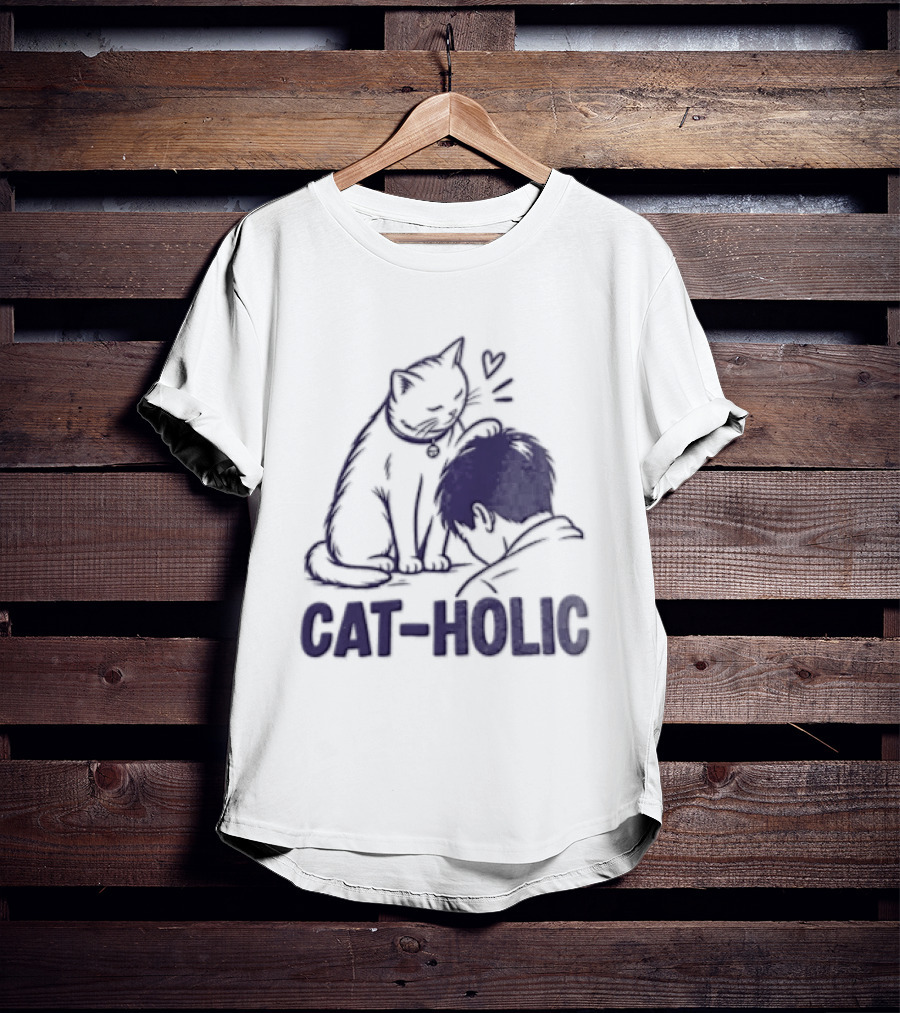 Cat Holic Feline Lover And Pet Owner Connection T-Shirt