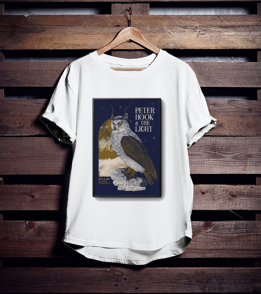 Peter Hook & The Light Sept 21 2026 San Francisco CA Owl T-Shirt