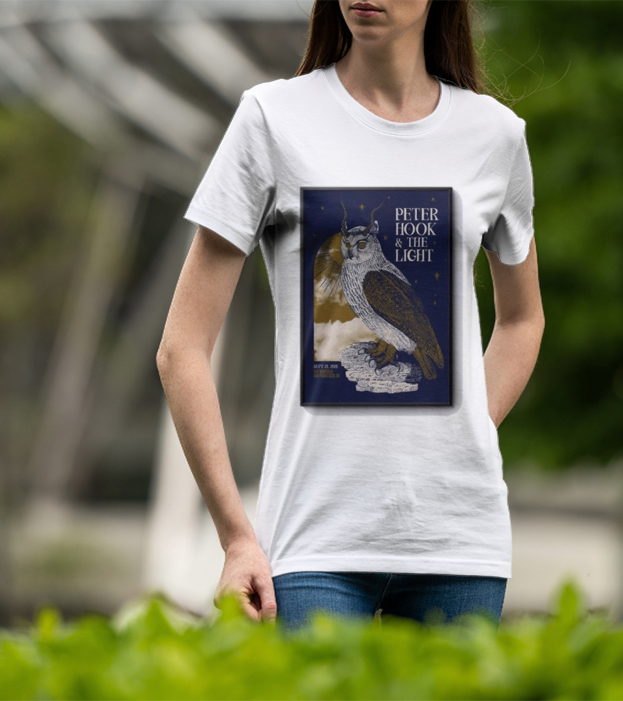 Peter Hook & The Light Sept 21 2026 San Francisco CA Owl T-Shirt