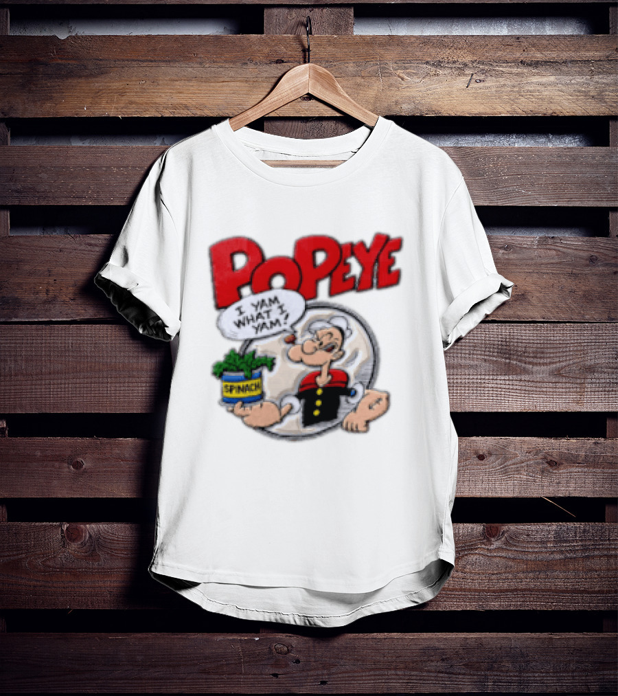 Popeye I Yam What I Yam Spinach Classic Cartoon T-Shirt