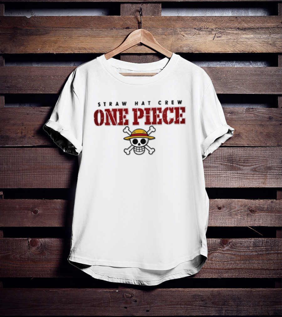 Monkey D. Luffy Straw Hat Crew One Piece Anime Skull T-Shirt