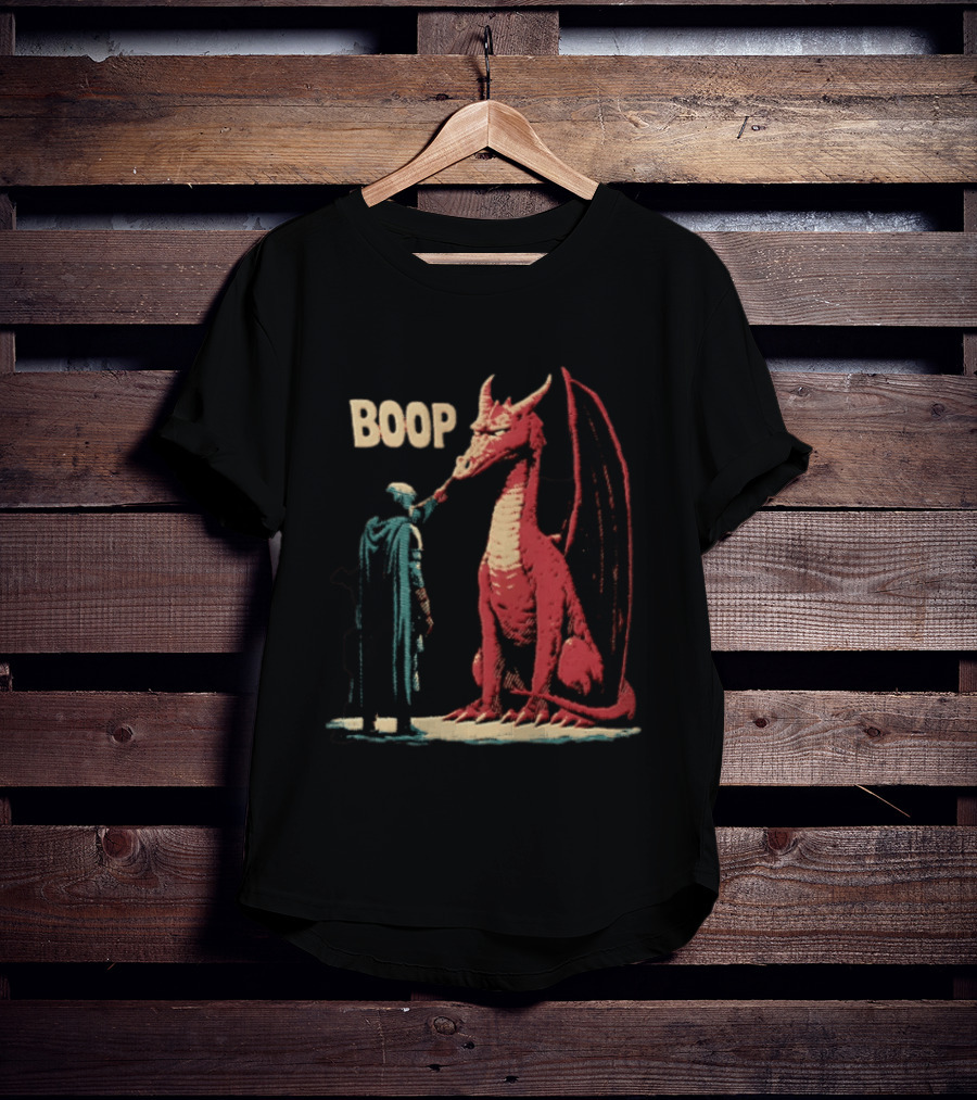 Boop The Dragon Knight Humor Fantasy Adventure T-Shirt