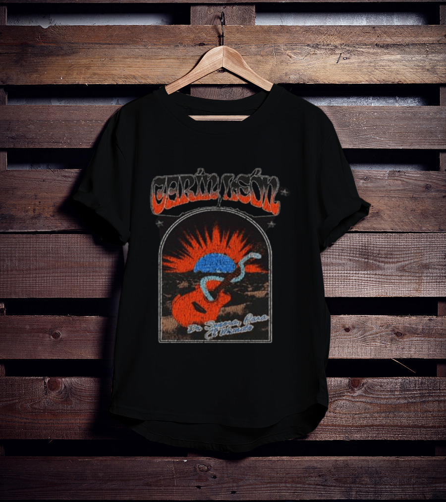 Carin Leon De Sonora Para El Mundo Guitar Sunrise T-Shirt