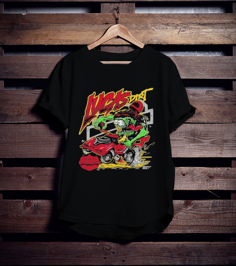 Lucas Dirt Floracing Mad Mark Lucas Oil Late Model T-Shirt