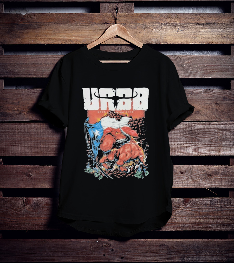 Upon A Burning Body URBB Bull Flag Texas T-Shirt