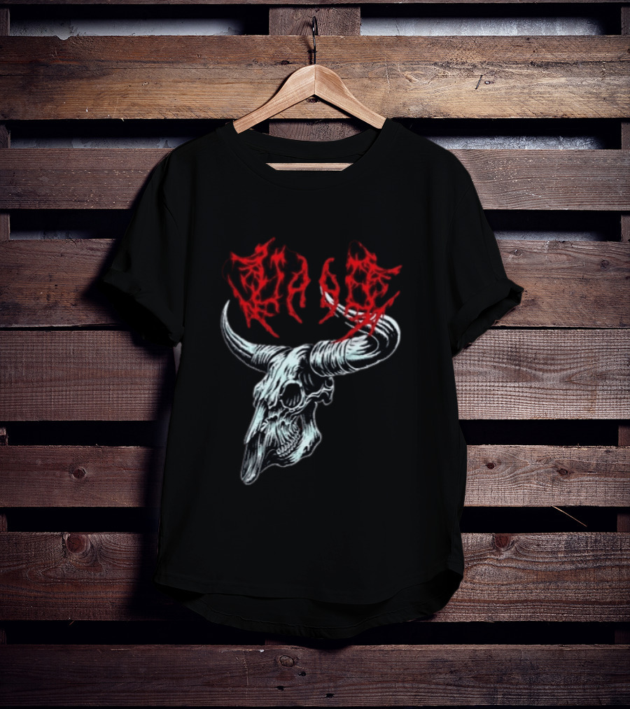 Merchdrop Upon A Burning Body Metal Texas Skull Red T-Shirt