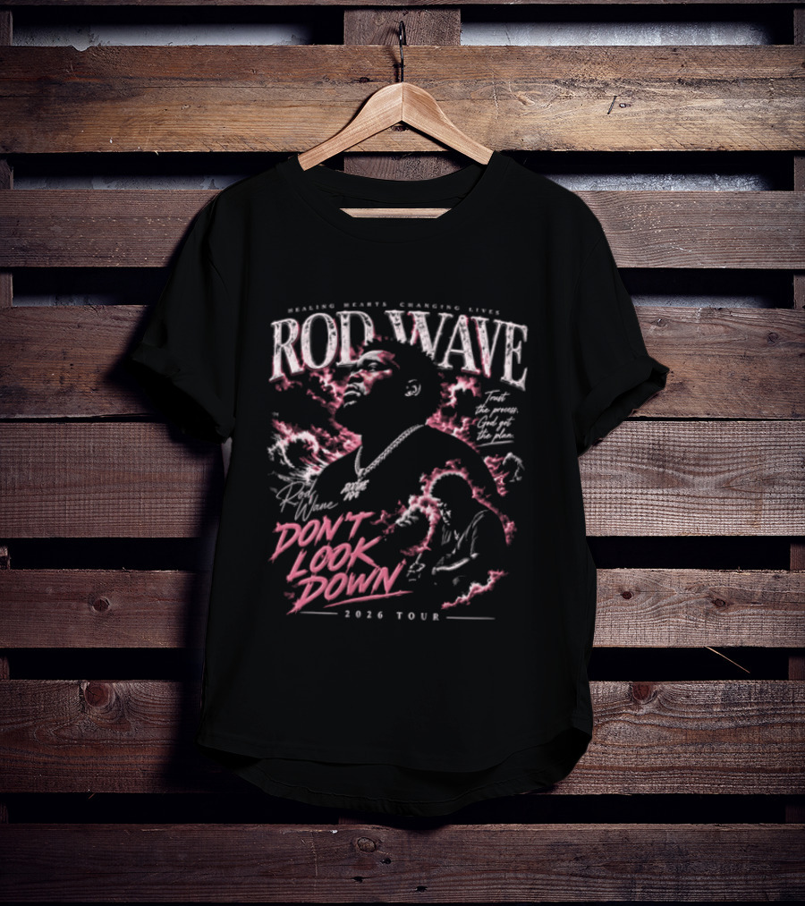 Rod Wave Healing Hearts Changing Lives Don't Look Down 2023 Tour T-Shirt