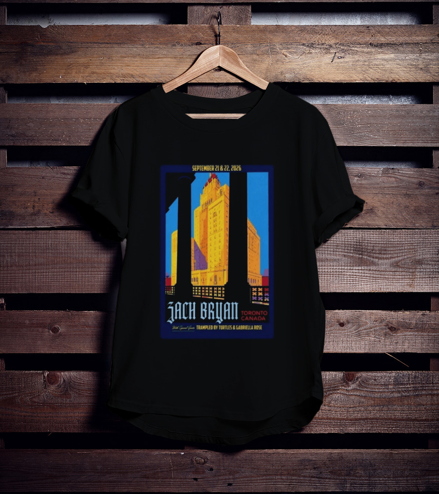 Zach Bryan Toronto Canada Sept 21 22 2026 Trampled By Turtles Gabriella Rose T-Shirt