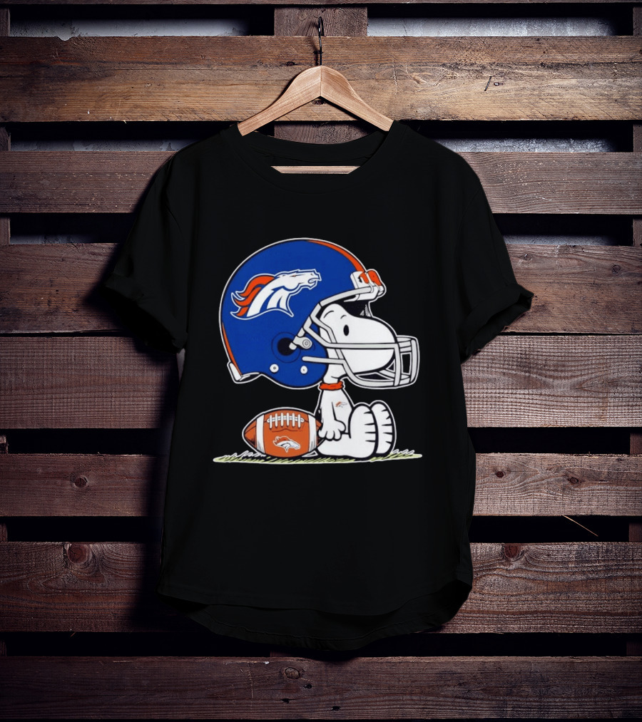 Peanuts Snoopy Denver Broncos Helmet Fan Favorite T-Shirt