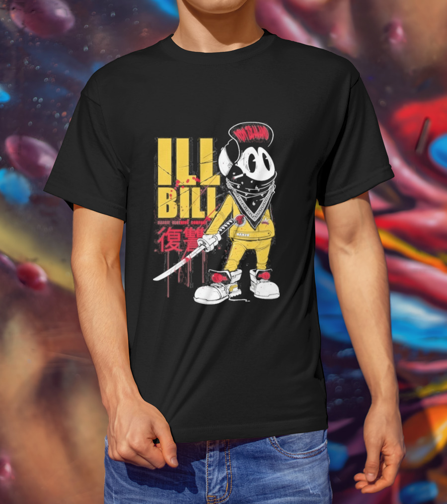 Ill Bill Redrat Illicit Drippy Character With Red And Yellow Details T-Shirt