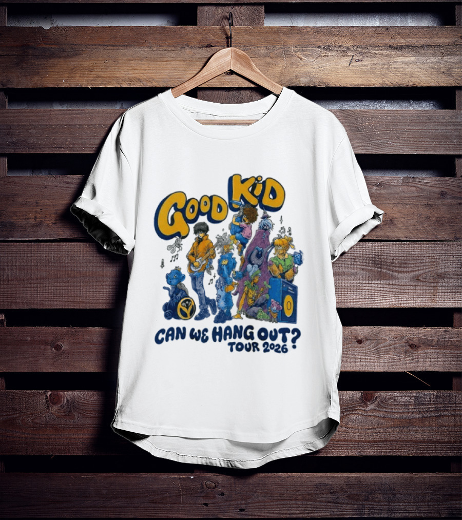 Good Kid Can We Hang Out Tour 2026 Colorful Characters T-Shirt
