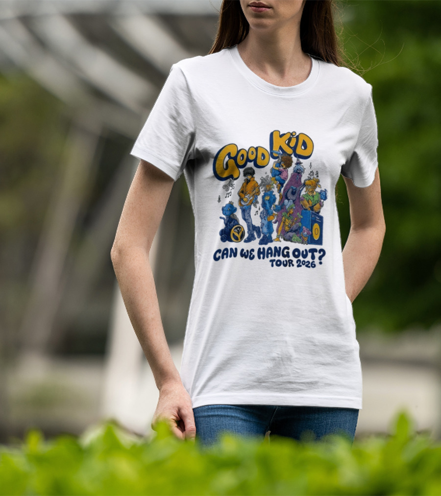 Good Kid Can We Hang Out Tour 2026 Colorful Characters T-Shirt