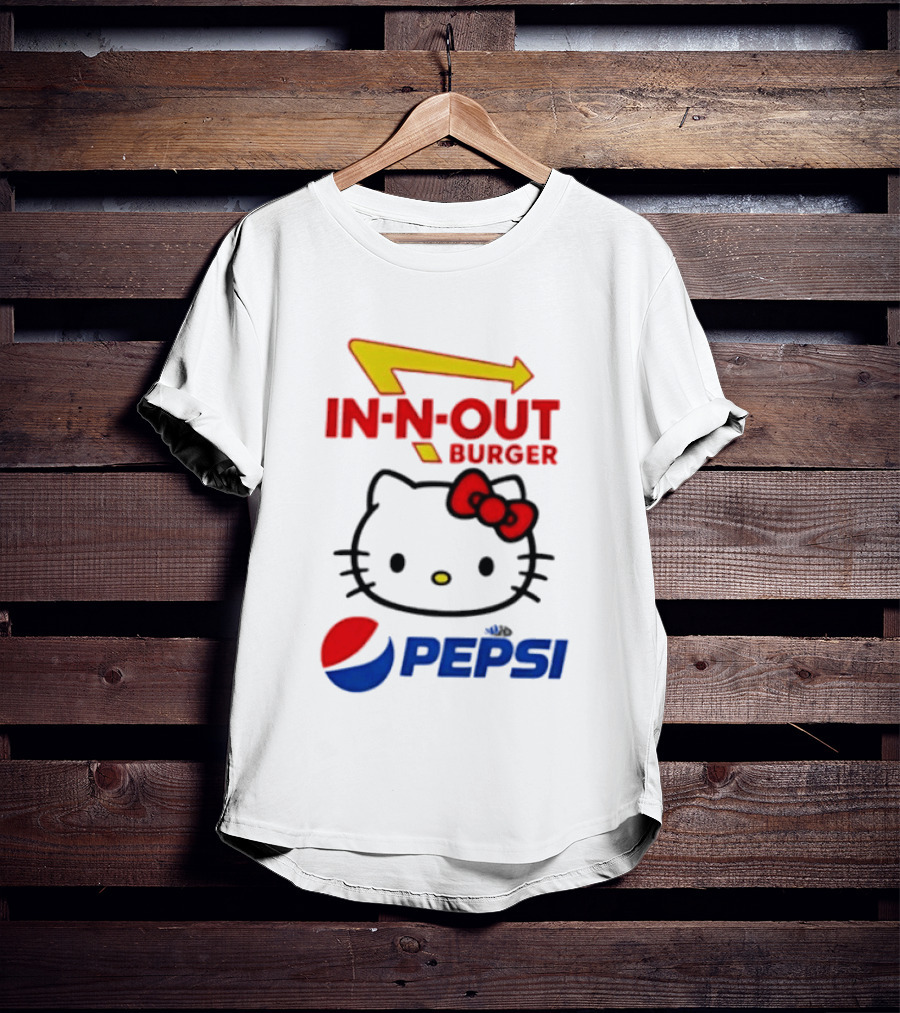 Hello Kitty Sanrio In N Out Burger Pepsi Collaboration T-Shirt