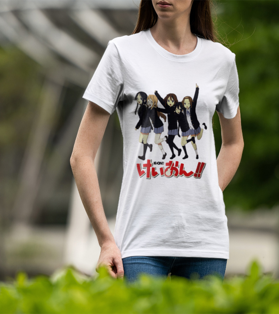 K On Five Anime Girls Jumping Together T-Shirt