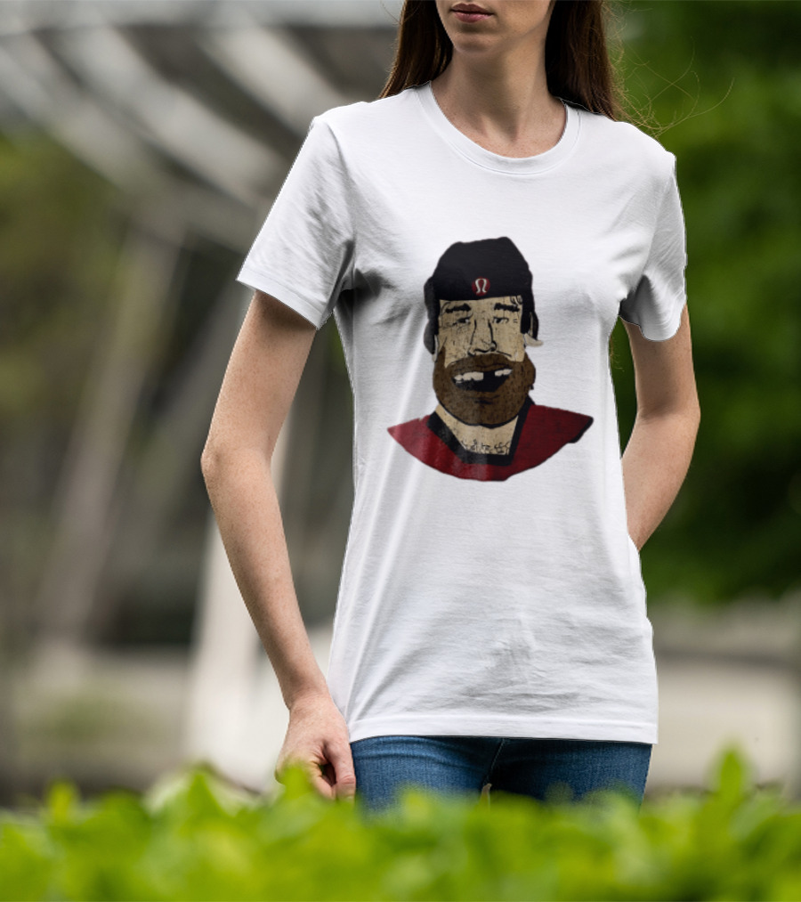 Lululemon Brent Burns Cartoon Hockey Player Missing Teeth T-Shirt