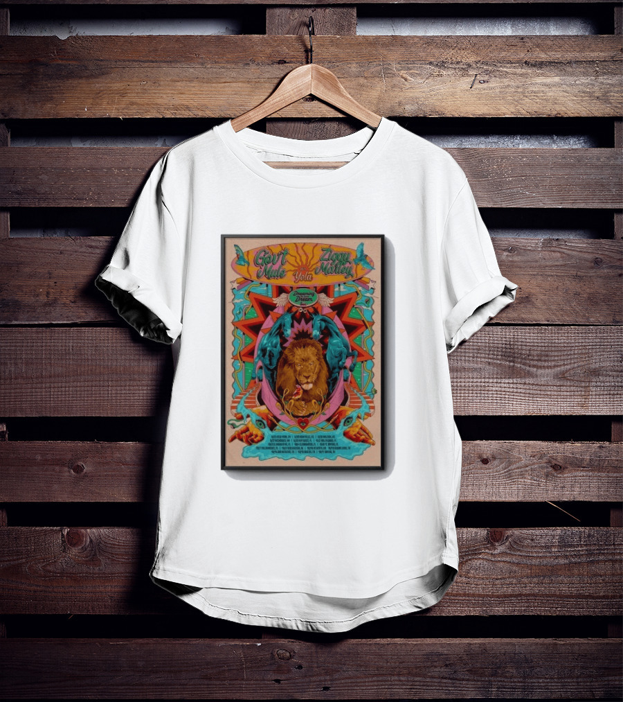 Gov't Mule Ziggy Marley Yola Dreaming The Same Dream Tour 2026 Lion Art And Dates T-Shirt
