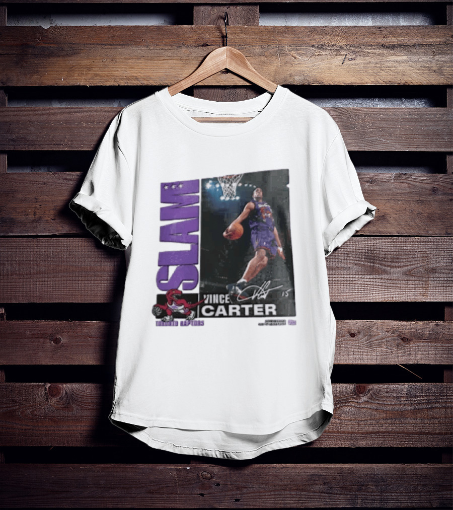SLAM Vince Carter Top 500 Toronto Raptors Dunk Basketball T-Shirt