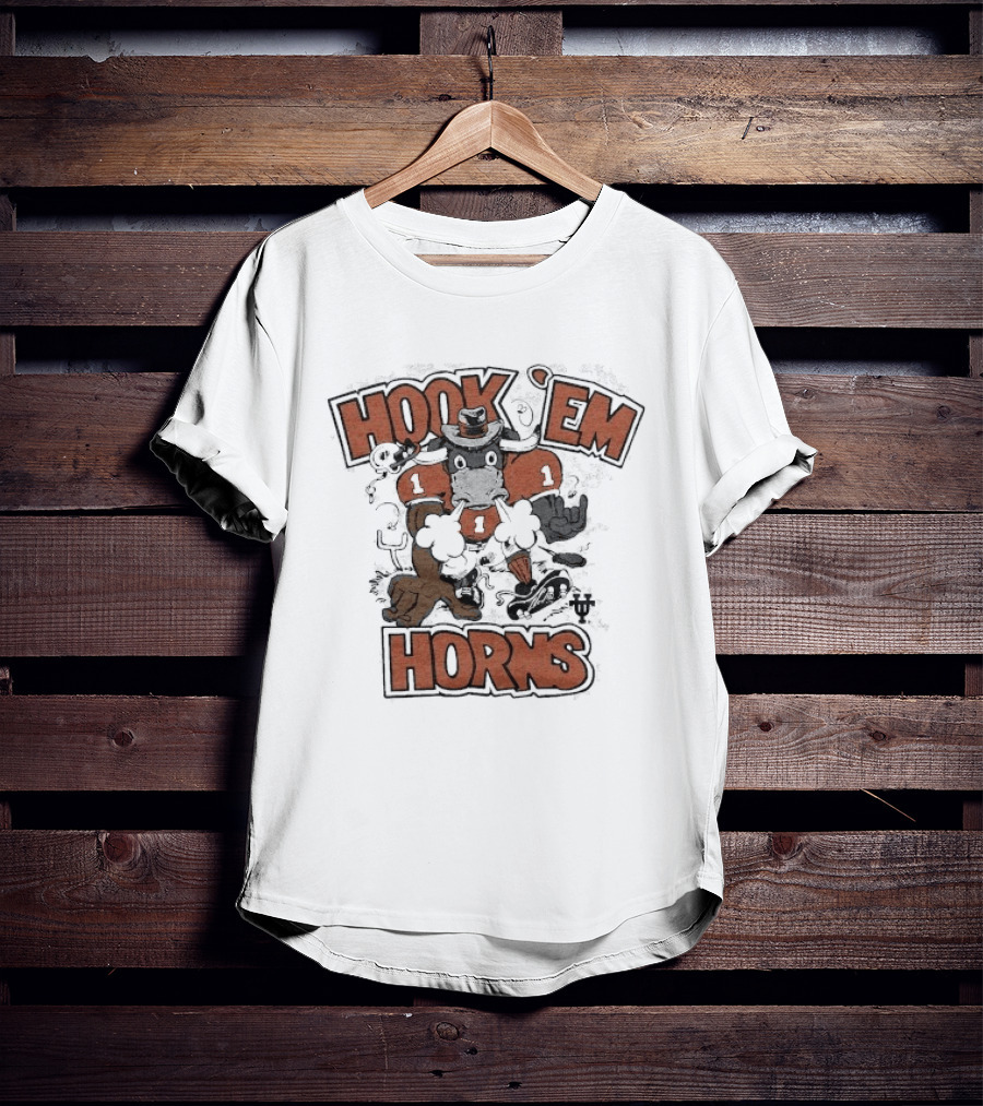 Texas Longhorns Hook Em Horns Longhorn Rush Football Spirit T-Shirt