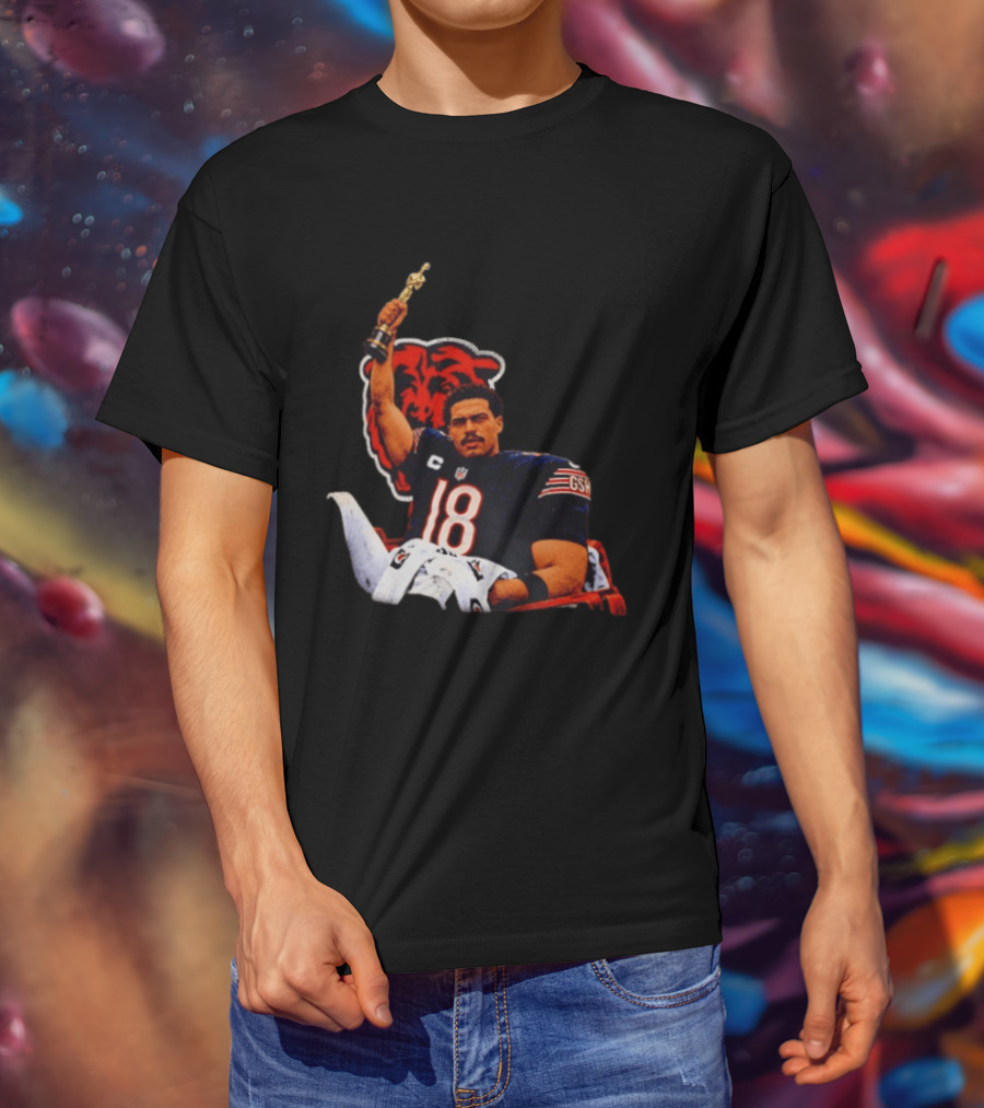 Caleb Williams Chicago Bears Oscar Meme Insight With Iconic Pose And Team Concept T-Shirt