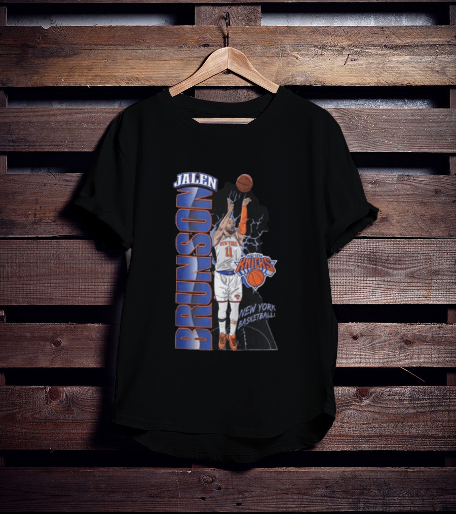 New York Knicks Jalen Brunson Shooting Basketball Player Knicks Basketball T-Shirt