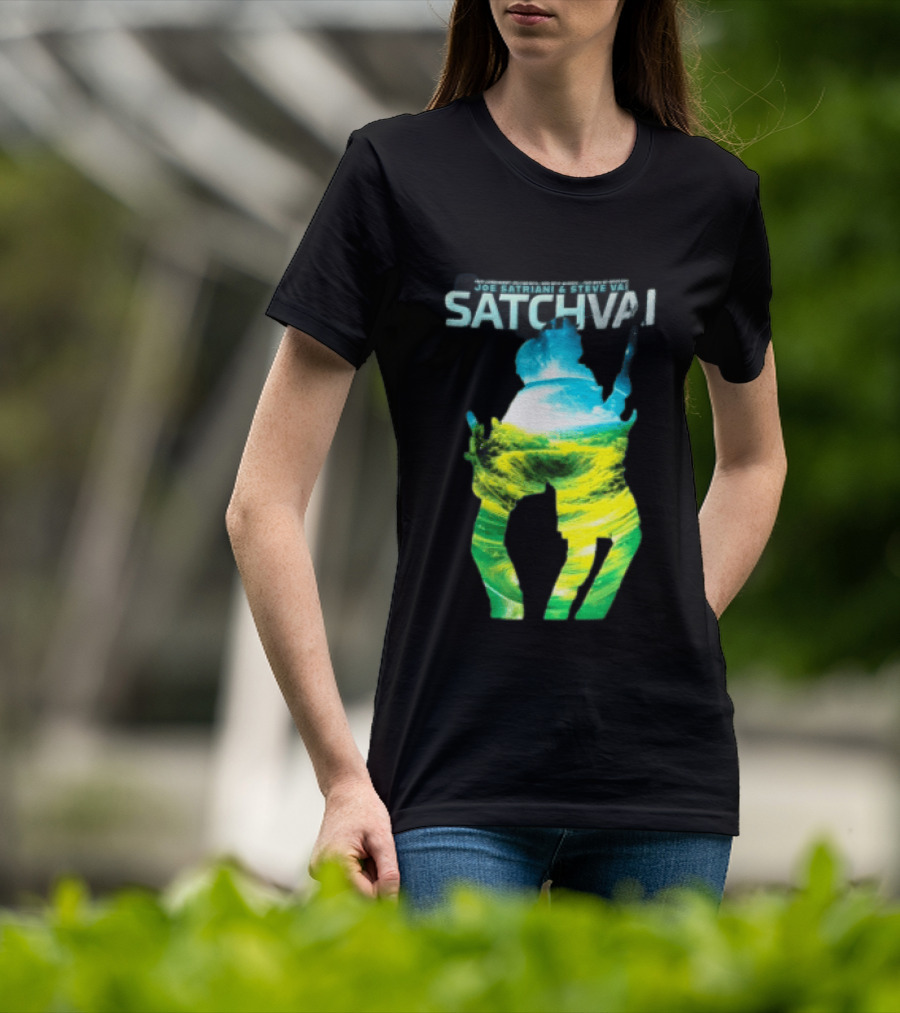 Joe Satriani Steve Vai Satch Vai Legendary Guitarists The Sea Of Emotion T-Shirt