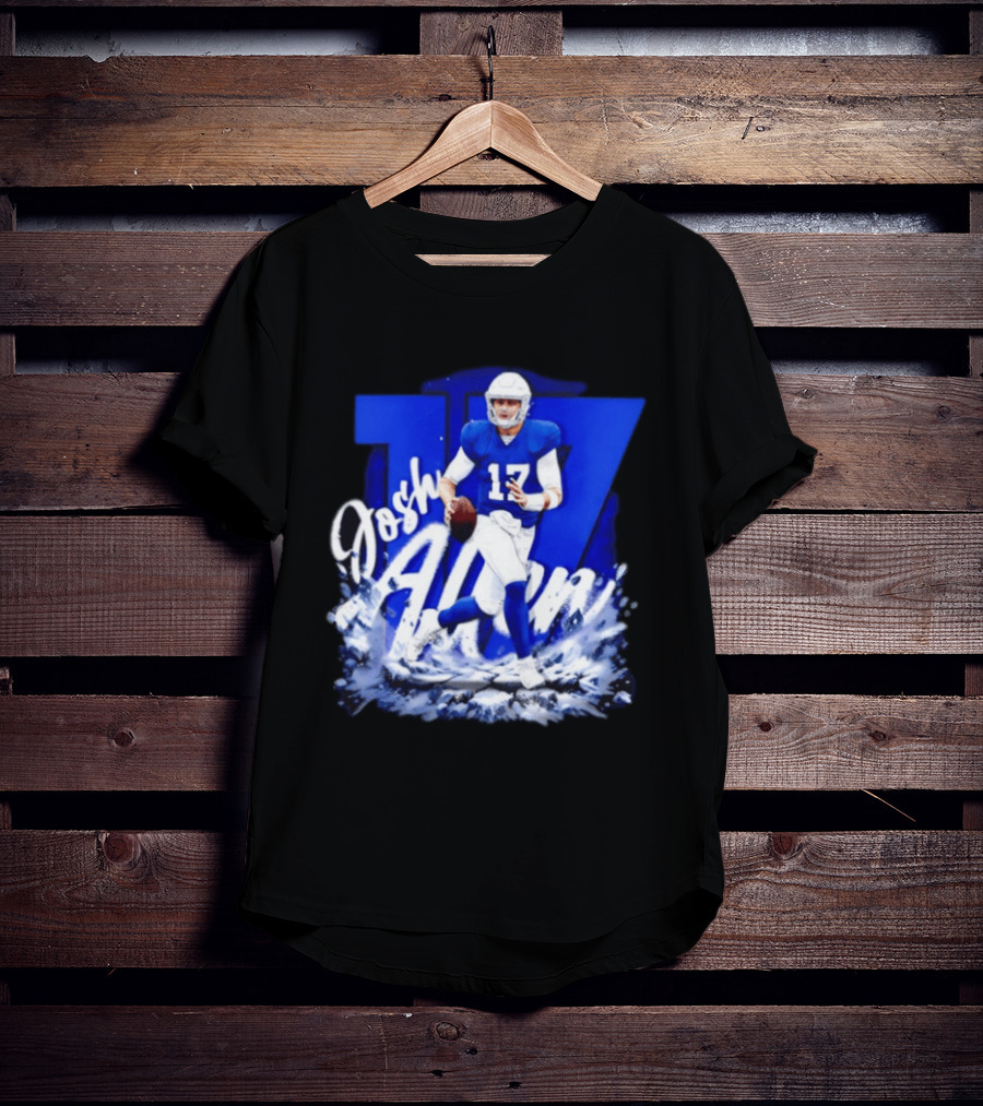 Josh Allen 17 Buffalo Bills Football Player Action T-Shirt