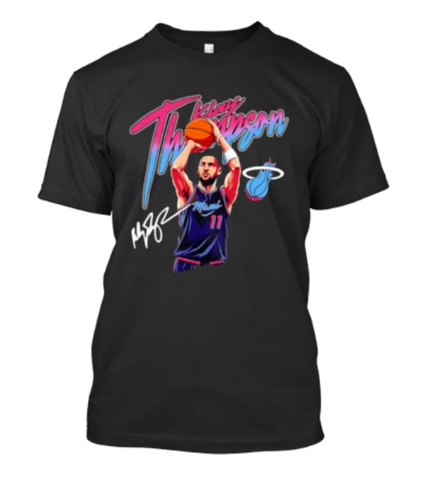 Klay Thompson Miami Heat Basketball Player Number 11 Signature T-Shirt
