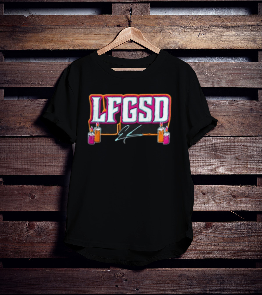 LFGSD Four Lit Candles Graffiti Signature T-Shirt