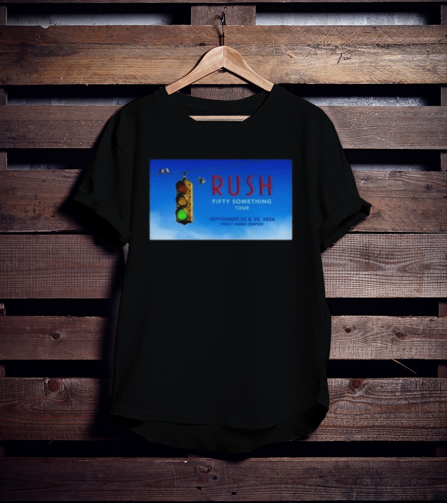Rush Fifty Something Tour San Antonio TX September 23 25 2026 Frost Bank Center Concert T-Shirt