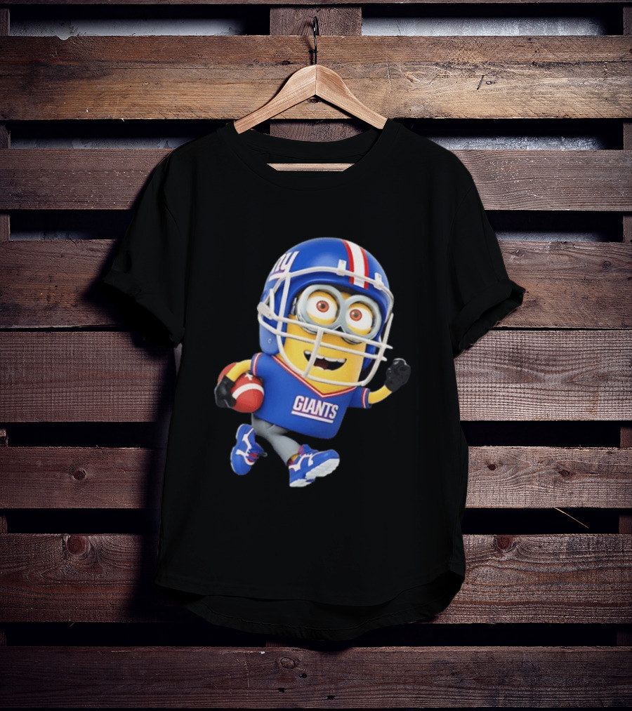 Minion Football Character New York Giants Collaboration T-Shirt
