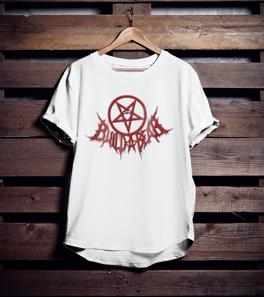 Build A Bear Red Pentagram Heart Paw T-Shirt