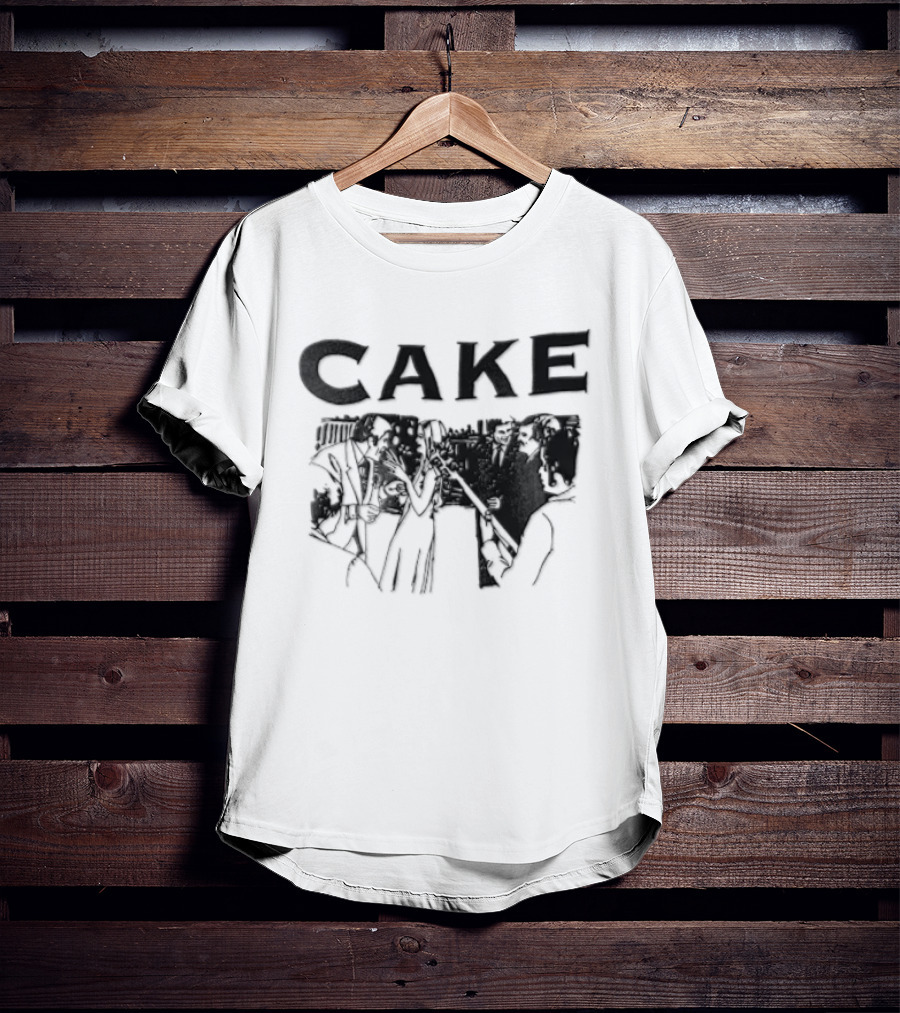 CAKE Band Silhouette In Suits With Instruments T-Shirt