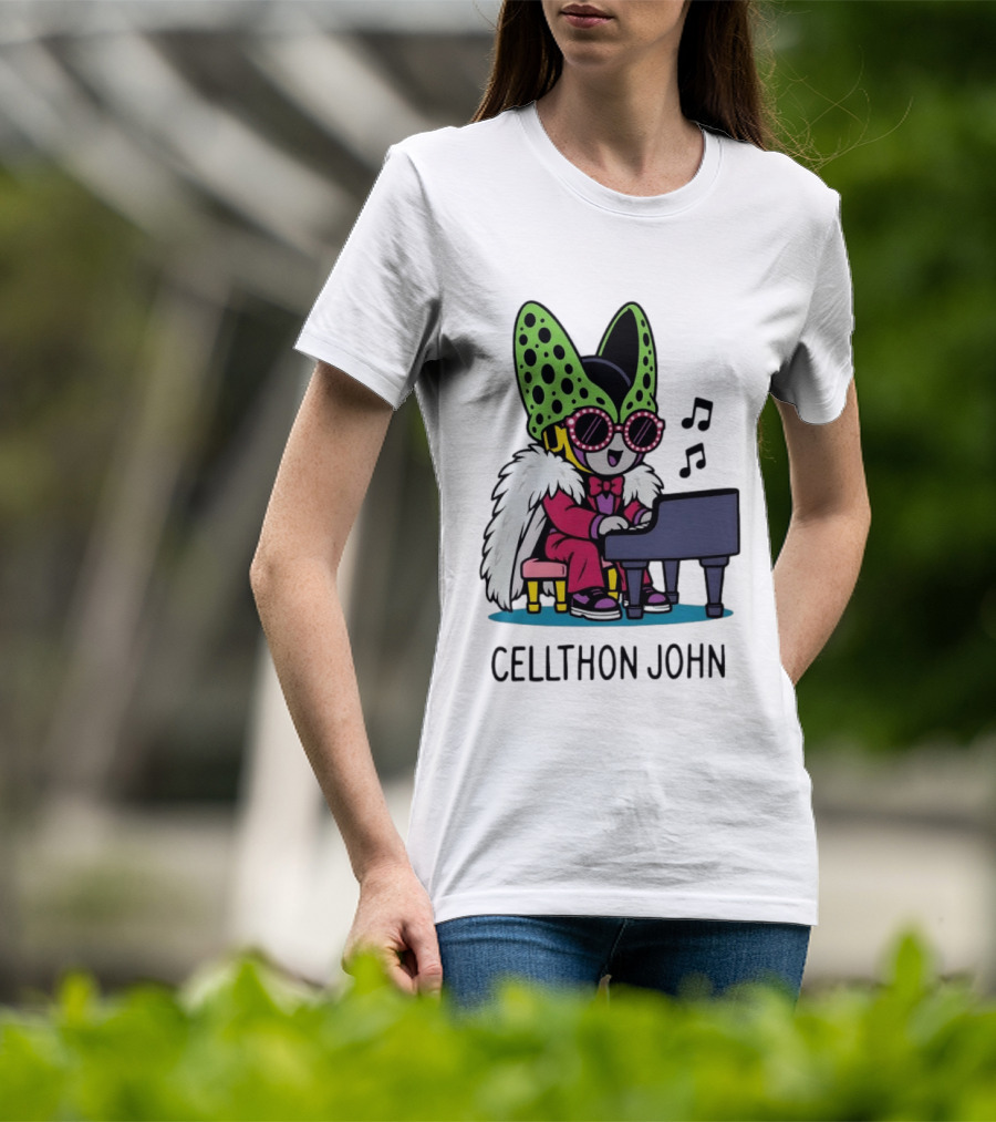 Cellthon John Dragon Ball Z Piano Music Fun T-Shirt