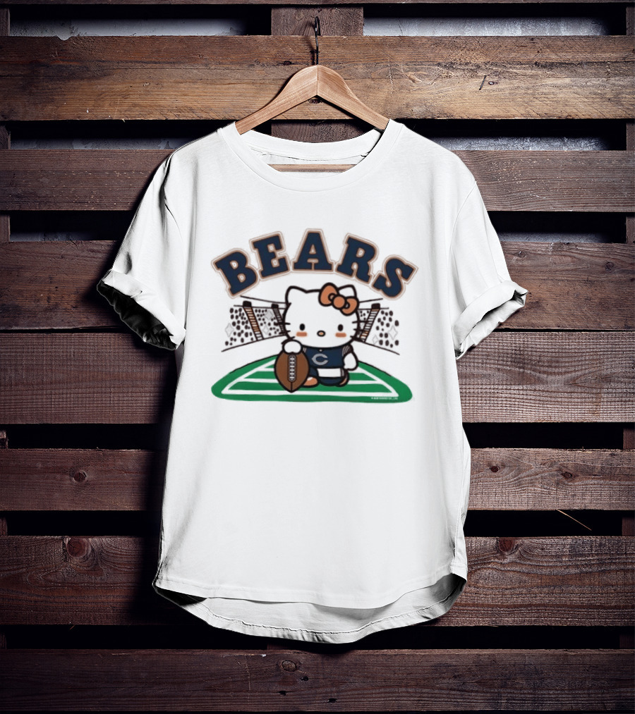 Hello Kitty Bears Football Collaboration Cartoon T-Shirt