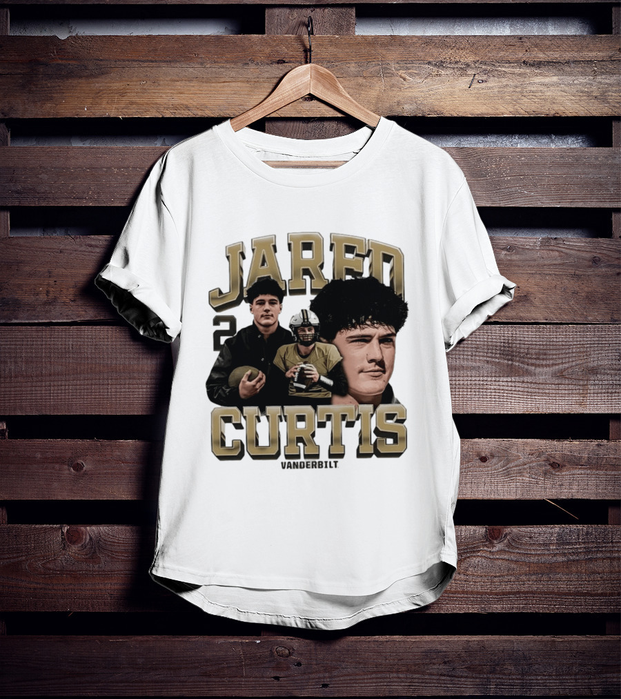 Vanderbilt Jared Curtis Football No 2 Commodores Collage T-Shirt