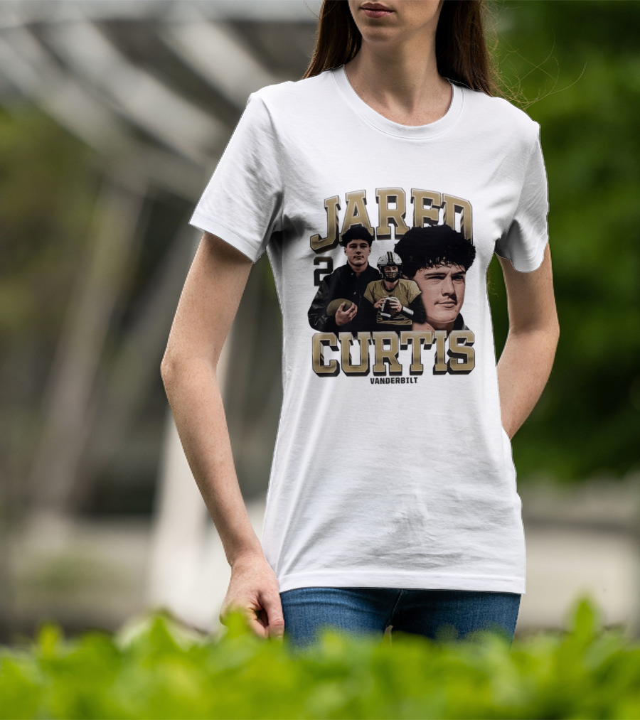 Vanderbilt Jared Curtis Football No 2 Commodores Collage T-Shirt