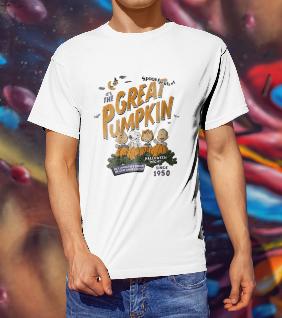 Spooktacular It's The Great Pumpkin Halloween Night Since 1950 Peanuts Charlie Brown Snoopy T-Shirt