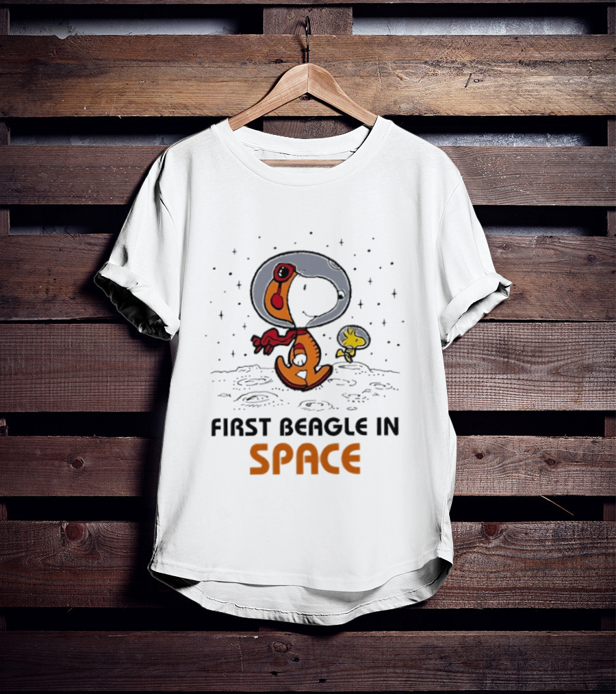 Snoopy And Woodstock First Beagle In Space Lunar Adventure T-Shirt