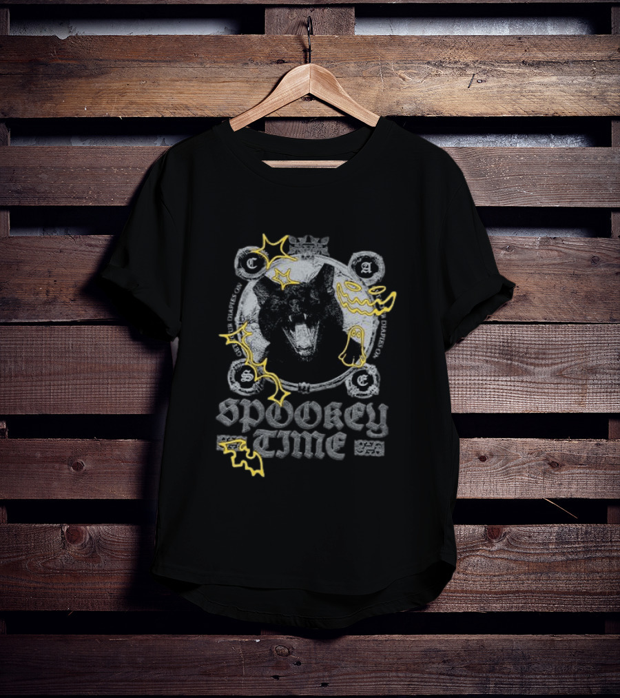 Caseoh Games Store Spooky Time Wolf Ghost Halloween T-Shirt