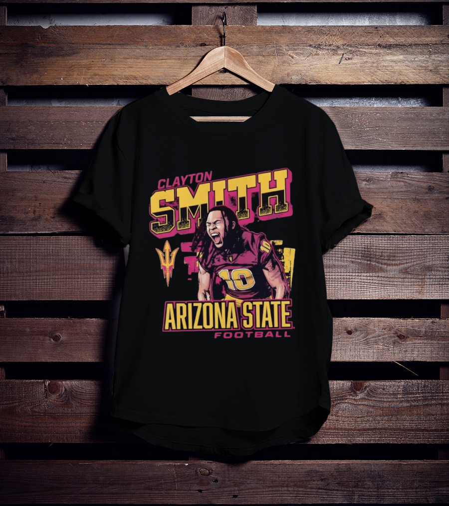 Clayton Smith No 10 Arizona State Football Sun Devils T-Shirt