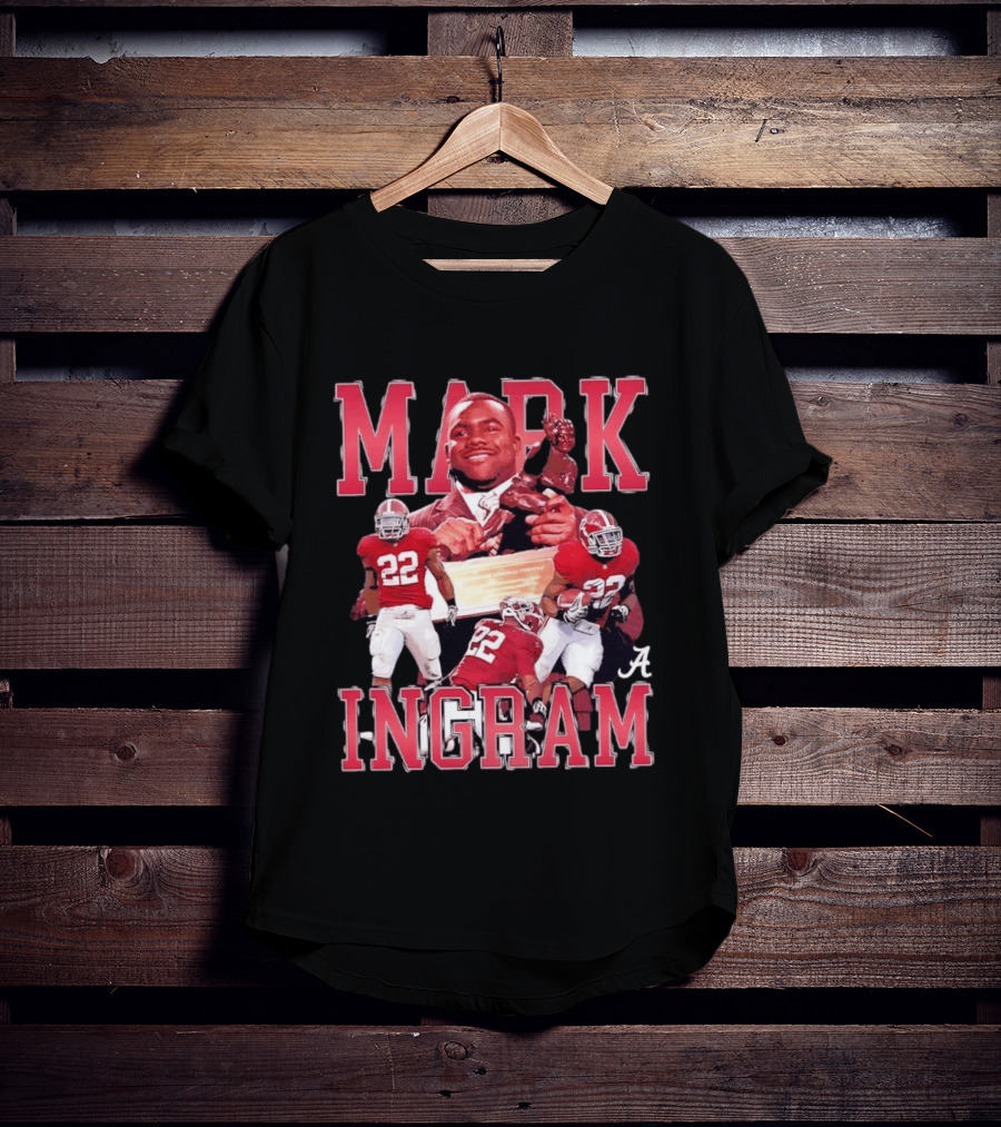 Mark Ingram Alabama Crimson Tide NCAA Football Collage 22 T-Shirt
