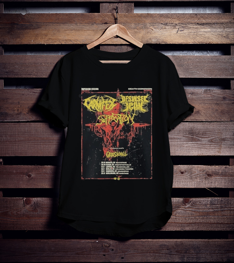 Carnifex Despised Icon Event Death Dominion EU 2026 Impericon Festival Tour Dates In Deutschland T-Shirt