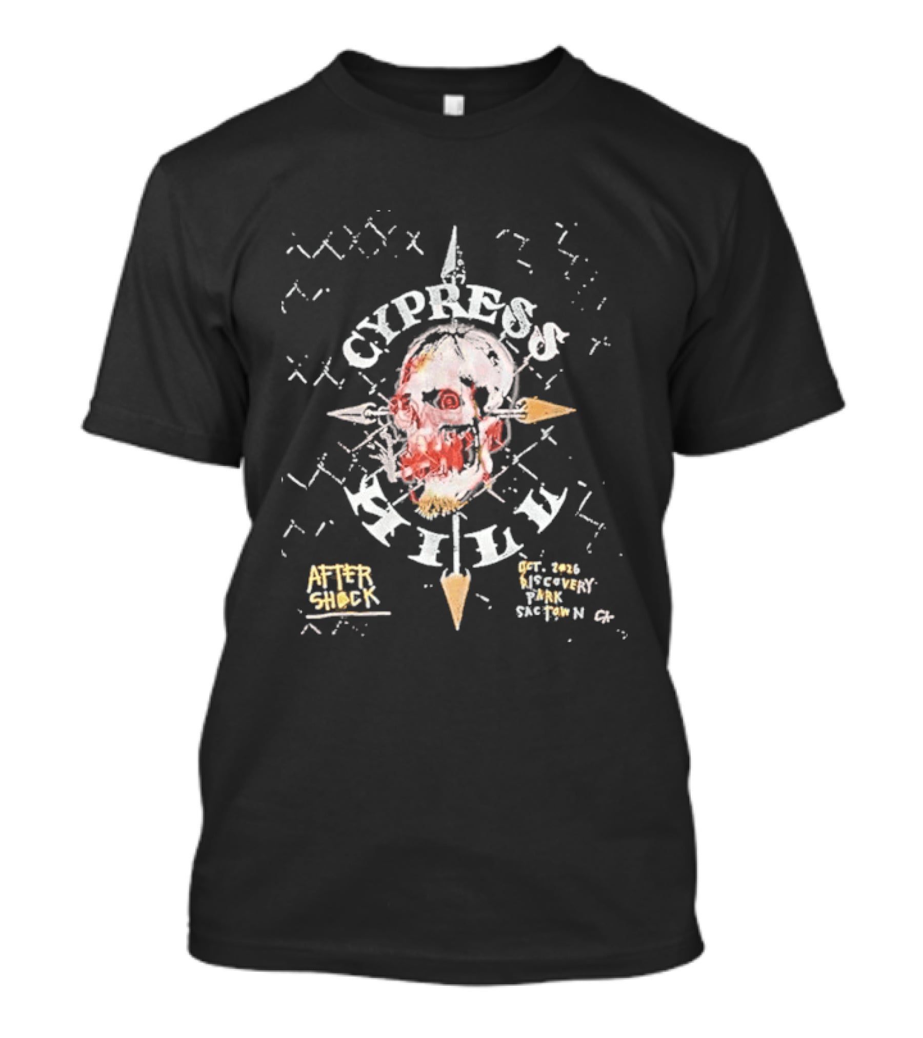 Cypress Hill Aftershock Festival October 2 2026 Discovery Park Sacramento CA T-Shirt