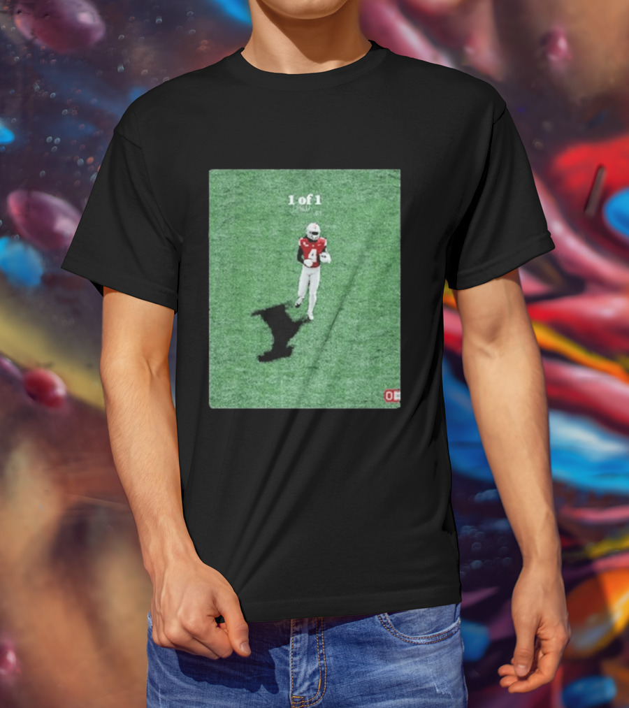 1 Of 1 Jeremiah Smith Ohio State Buckeyes Goat Shadow Football T-Shirt