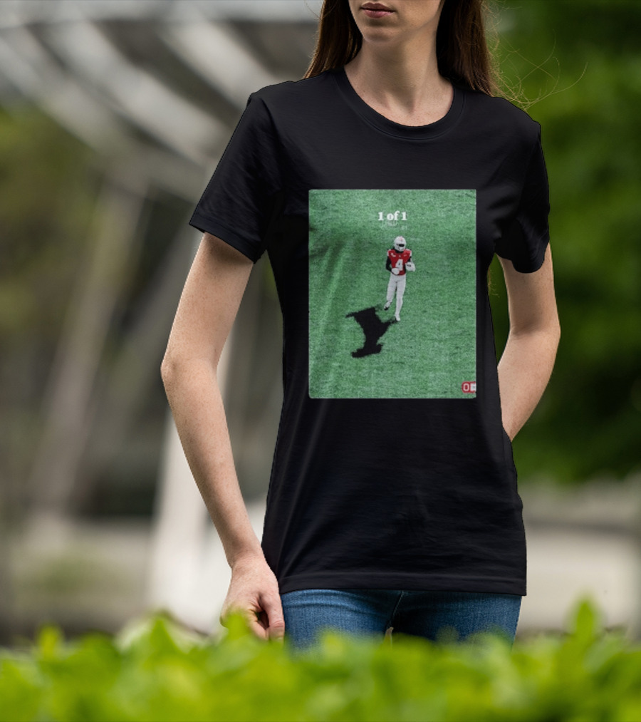 1 Of 1 Jeremiah Smith Ohio State Buckeyes Goat Shadow Football T-Shirt