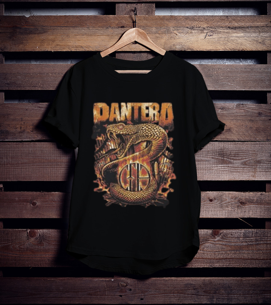 Pantera World Domination Tour 1999 Snake Artwork Heavy Metal Band Merch T-Shirt