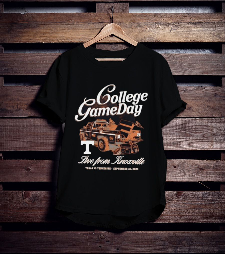 College Gameday Texas Vs Tennessee Live From Knoxville September 23 2023 Vintage Truck T-Shirt